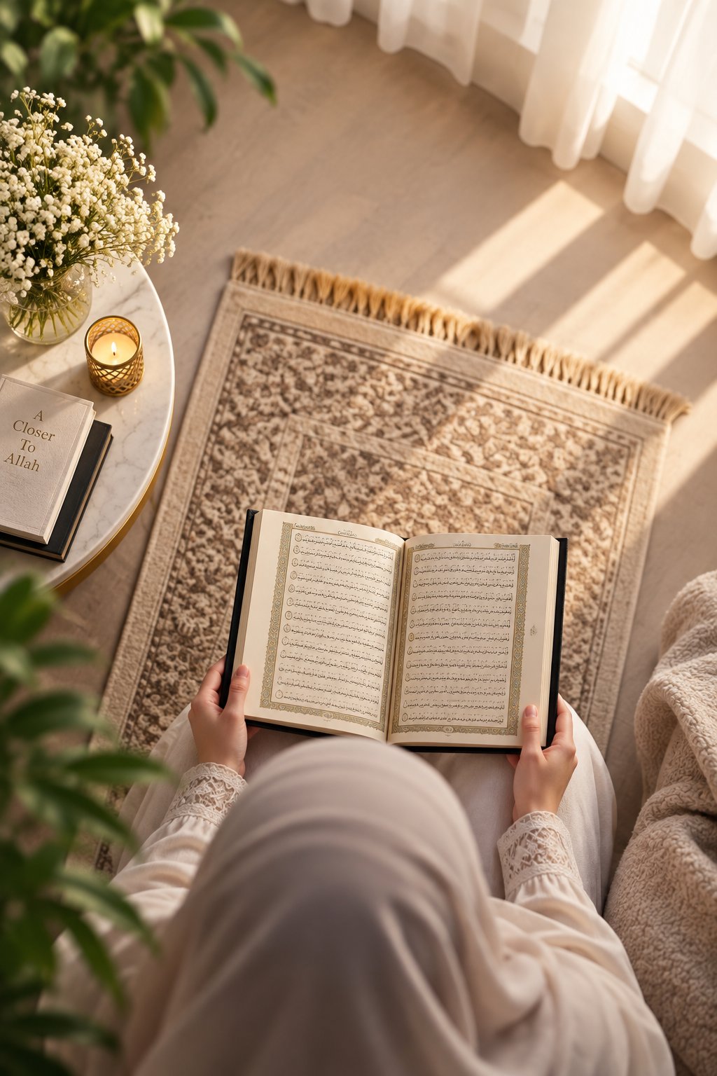 Woman reading the Quran